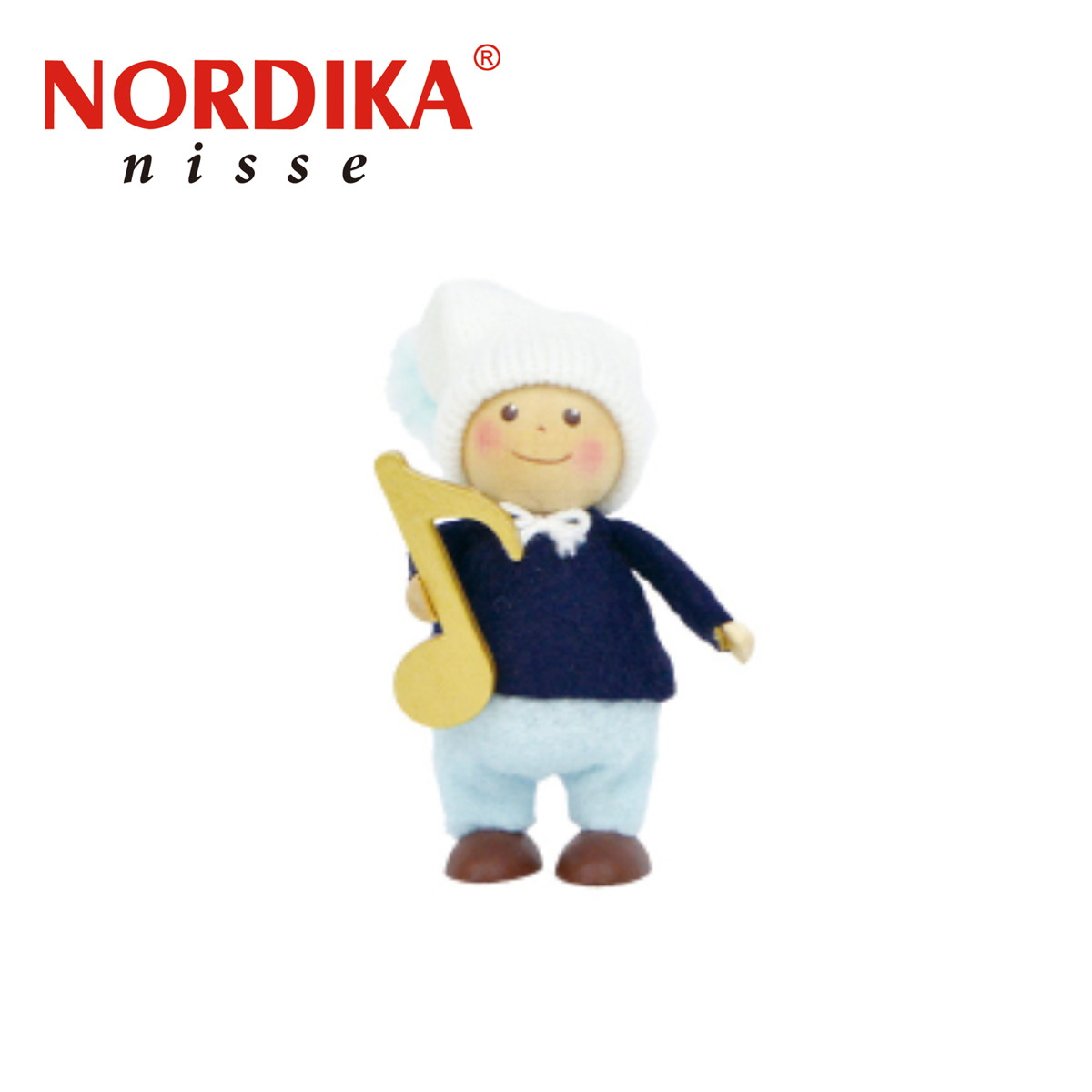 NORDIKA Nisse ノルディカ ニッセ クリスマス 木製人形 音符を持った男の子 ハーモニー NRD120714