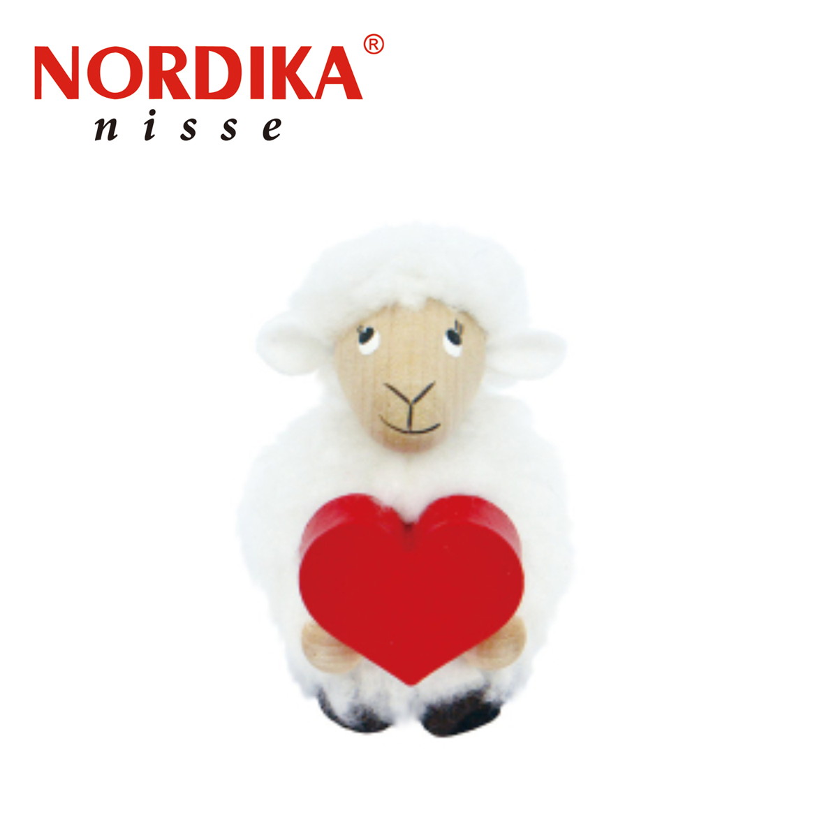 NORDIKA Nisse ノルディカ ニッセ クリスマス 木製人形 ハートを抱えた羊 NRD120718