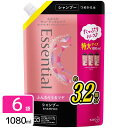 花王 ［在庫限り特価］エッセンシャル ふんわりうる ツヤ シャンプー 詰め替え 1080ml×6袋 4901301357588