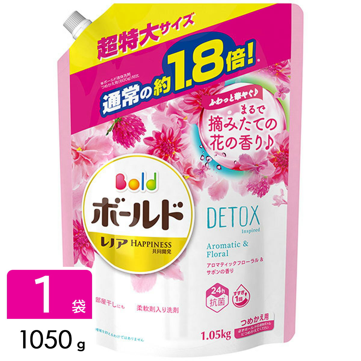 【5/18楽天勝利ポイントアップ】【6個セット】 P&G レノア クエン酸in 超消臭 すすぎ消臭剤 フレッシュグリーン 詰め替え つめかえ用 超特大サイズ 1080mL