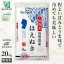 ○【送料無料】令和5年産 無洗米 山形県産 はえぬき 20kg(5kg×4袋) 精米仕立て