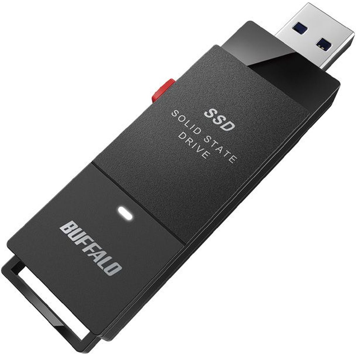BUFFALO バッファロー 外付けSSD ポータブル USB3.2 Gen1 スティック型 TV録画対応 500GB ブラック SSD-PUT500U3BC/D