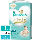 P&G パンパース おむつ テープ はじめての肌へのいちばん スーパージャンボ S(4-8kg) 54枚 4987176203243