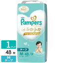 ひかりTVショッピング 楽天市場店で買える「P&G パンパース おむつ テープ はじめての肌へのいちばん スーパージャンボ M (6-11kg 48枚 4987176203236」の画像です。価格は1,877円になります。