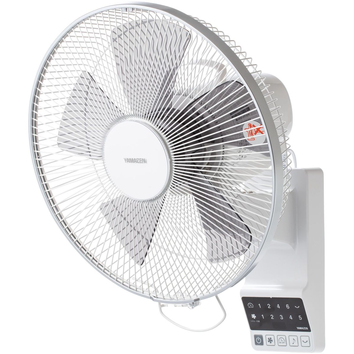 山善 DCモーター搭載 壁掛け扇風機 30cm 5枚羽根 リモコン付 YWX-BGD305-W