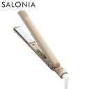 I-ne 【正規品】 サロニア ストレートヘアアイロン ベージュ 24mm 耐熱ポーチ付き マイナスイオン プレゼント ギフト 新生活 母の日 ドライヤー SA...