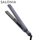 I-ne 【正規品】 サロニア ストレートヘアアイロン グレー 24mm 耐熱ポーチ付き マイナスイオン プレゼント ギフト 新生活 母の日 ドライヤー SAL...