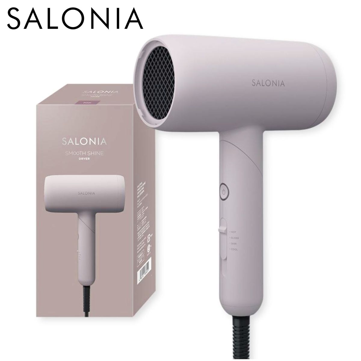 【ブラックフライデー開催中】 I-ne 【正規品】 サロニア スムースシャインドライヤー ピンク 8モード搭載 速乾 低温風 大風量 マイナスイオン プレゼント...