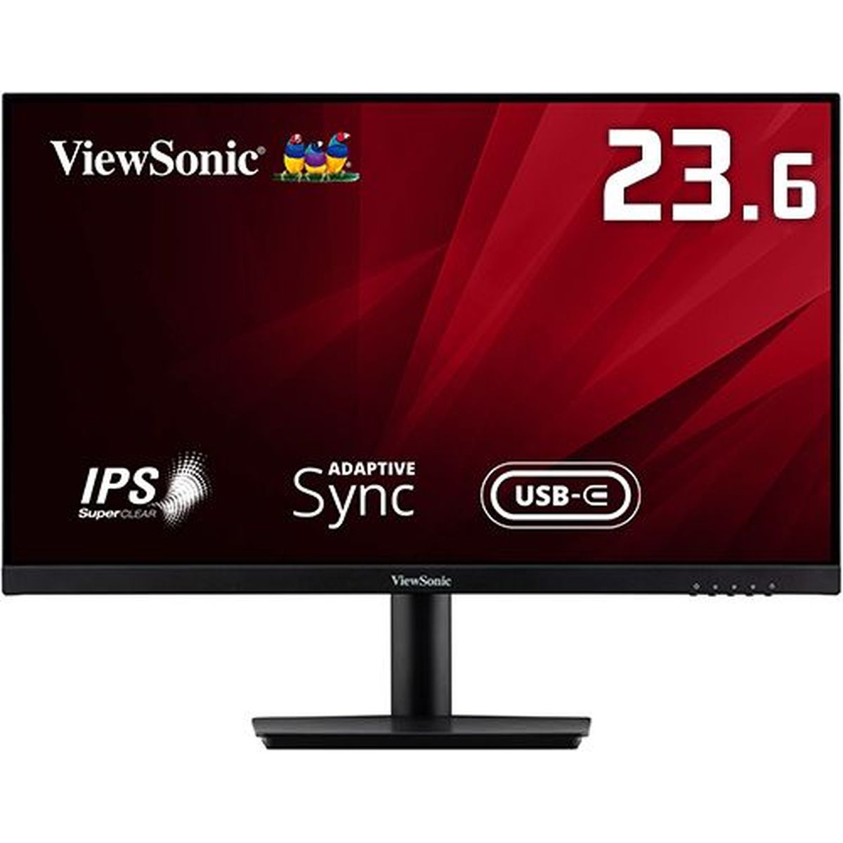 ビューソニック 23.6型ワイド液晶ディスプレイ/1920×1080/HDMI USB Type-C D-sub/ブラック/スピーカー/フルHD IPSパネル チルト VA2409-MHU-7