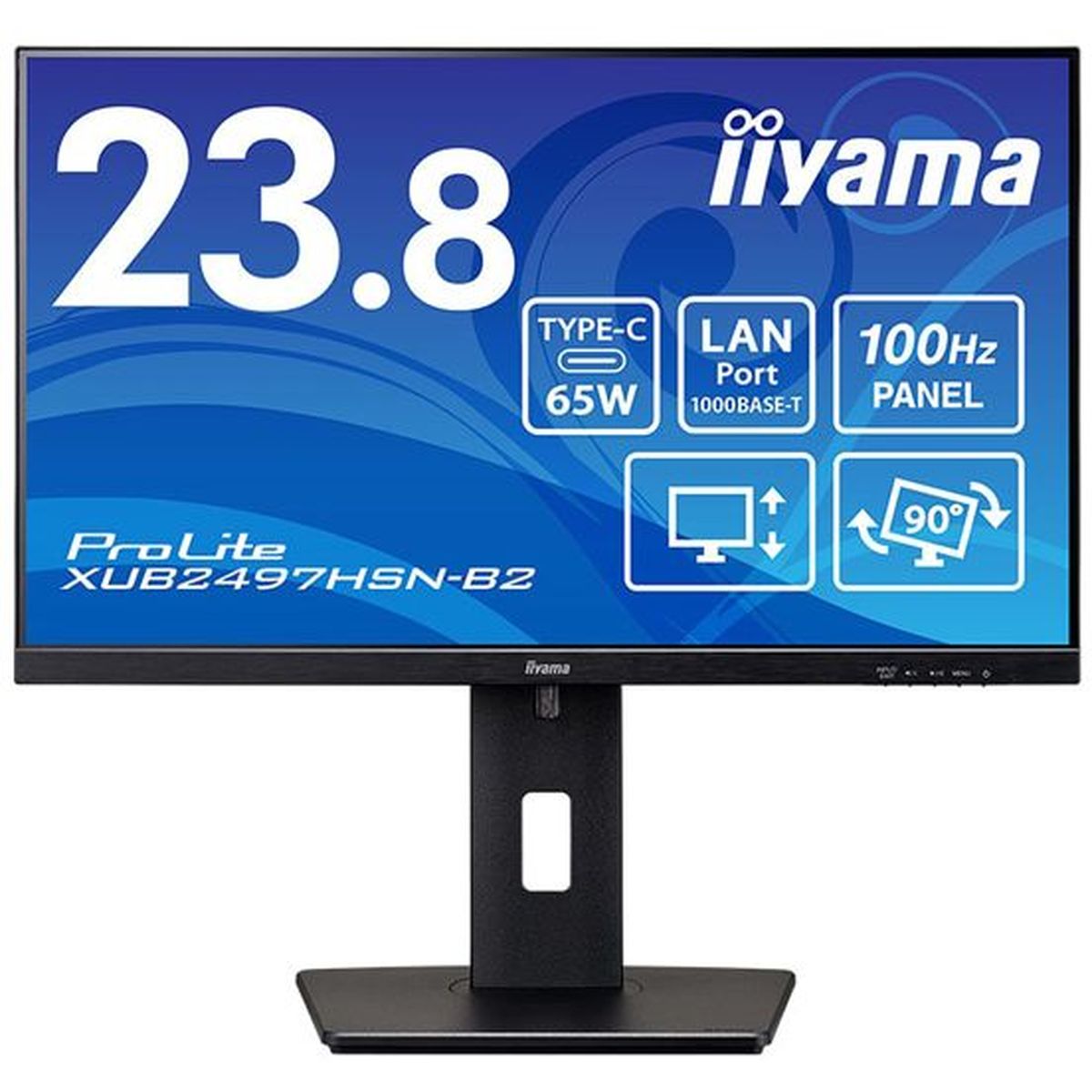 【スーパーSALE開催中！】 iiyama 液晶ディスプレイ 23.8型/1920×1080/HDMI DisplayPort USB Type-C映像出力：給電/ブラック/スピーカー：あり/IPS方式/昇降/回転/LANポートあり XUB2497HSN-B2