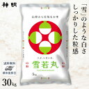 ○令和5年産 山形県産 雪若丸 30kg(5kg×6袋) 精米仕立て