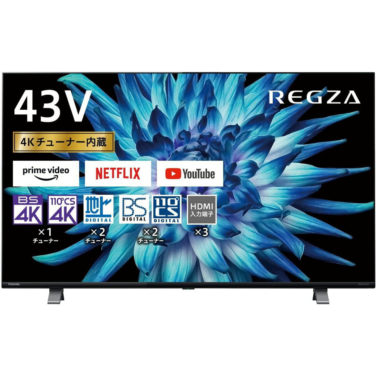 TVS REGZA 【リファービッシュ品】REGZA（レグザ）C350X 43型4K液晶テレビ ネット動画/メーカー1年保証【配送のみ 設置なし 軒先渡し】 43C350X(R)