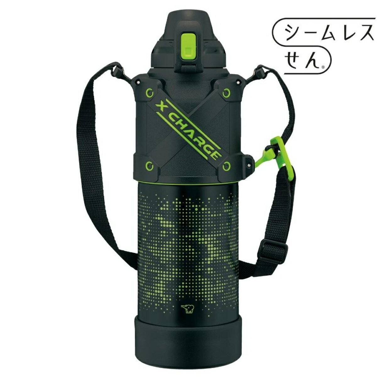 象印マホービン ZOUJIRUSHI 水筒 直飲み スポーツタイプ ステンレスクールボトル シームレス 1.5L ライムブラック SDHA15-BG