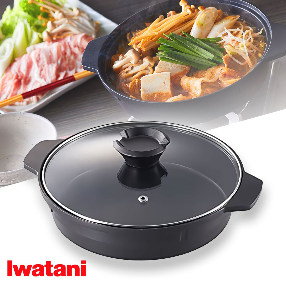 岩谷産業 iwatani ジュニアマルチプレートガラス蓋付き 21×5cm フッ素加工 カセットコンロ対応 五徳 CB..