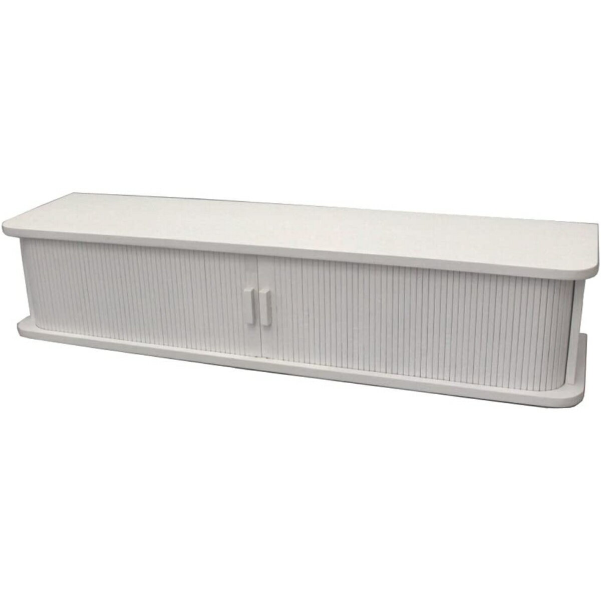 オスマック ジャバラ式カウンター上収納90幅ホワイト 約W90×D22.5×H19cm 木製 KTX-90W