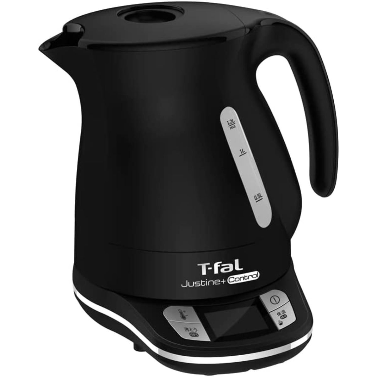 ティファール ジャスティン ティファール ★T-fal 電気ケトル 1.2L 温度調節 7段階 ジャスティン コントロール ブラック 保温 自動電源オフ 空だき防止 KO7558JP