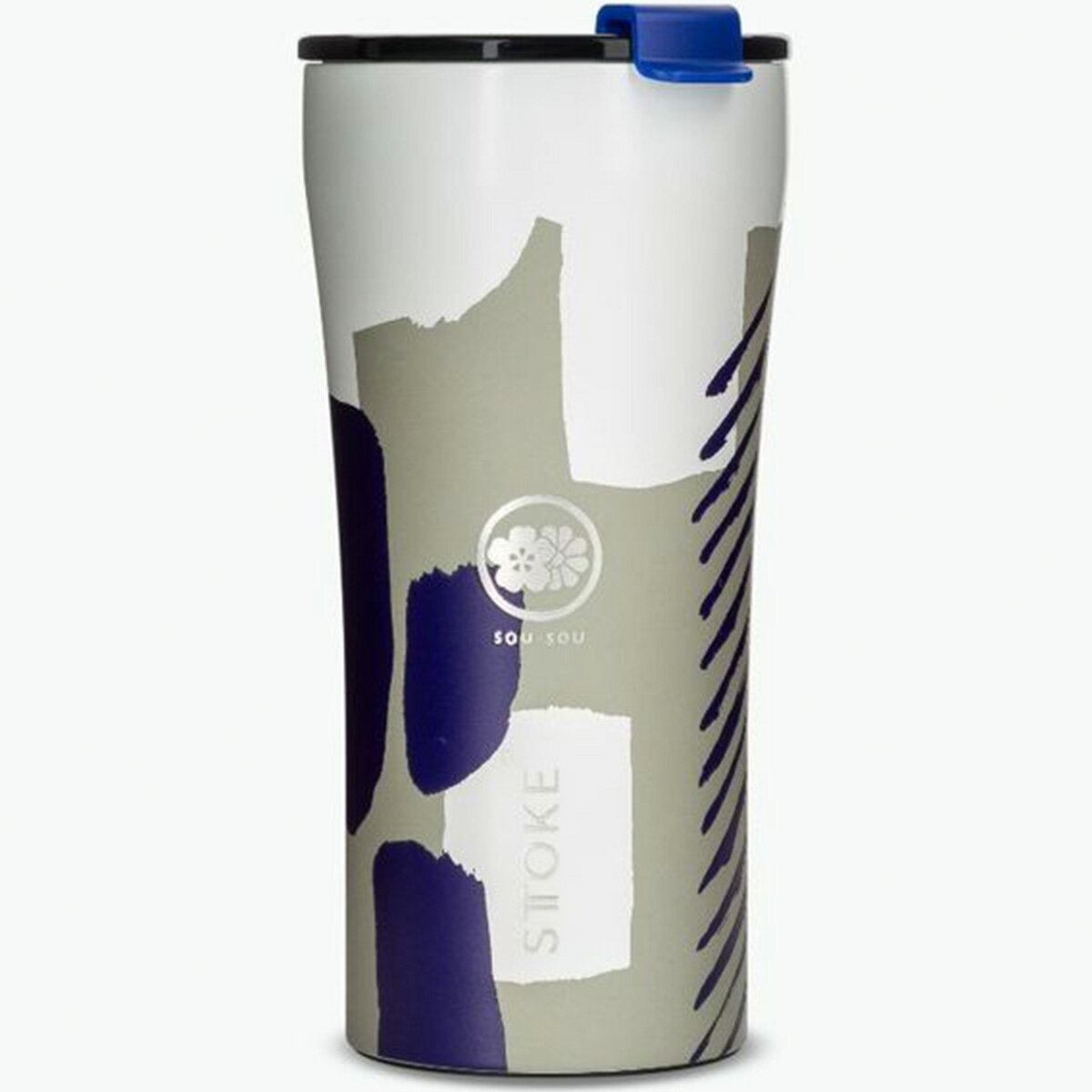 STTOKE ストーク タンブラー Gサイズ 470ml SOUSOUコラボ パッチ フタ付き 保温 保冷 コーヒー お茶 カ..