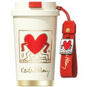 GERM キース・ヘリング コーヒー タンブラー 390ml ストロー付き レッド 保温 保冷 真空断熱 持ち運び プレゼント 水筒 ボトル GM144B652...