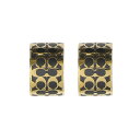 COACH レディース ピアス 真鍮 GOLD/BLACK C7770GDBLK