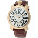 GaGa MILANO 腕時計 メンズ MANUALE48MM シルバー 5011.06S-BRW