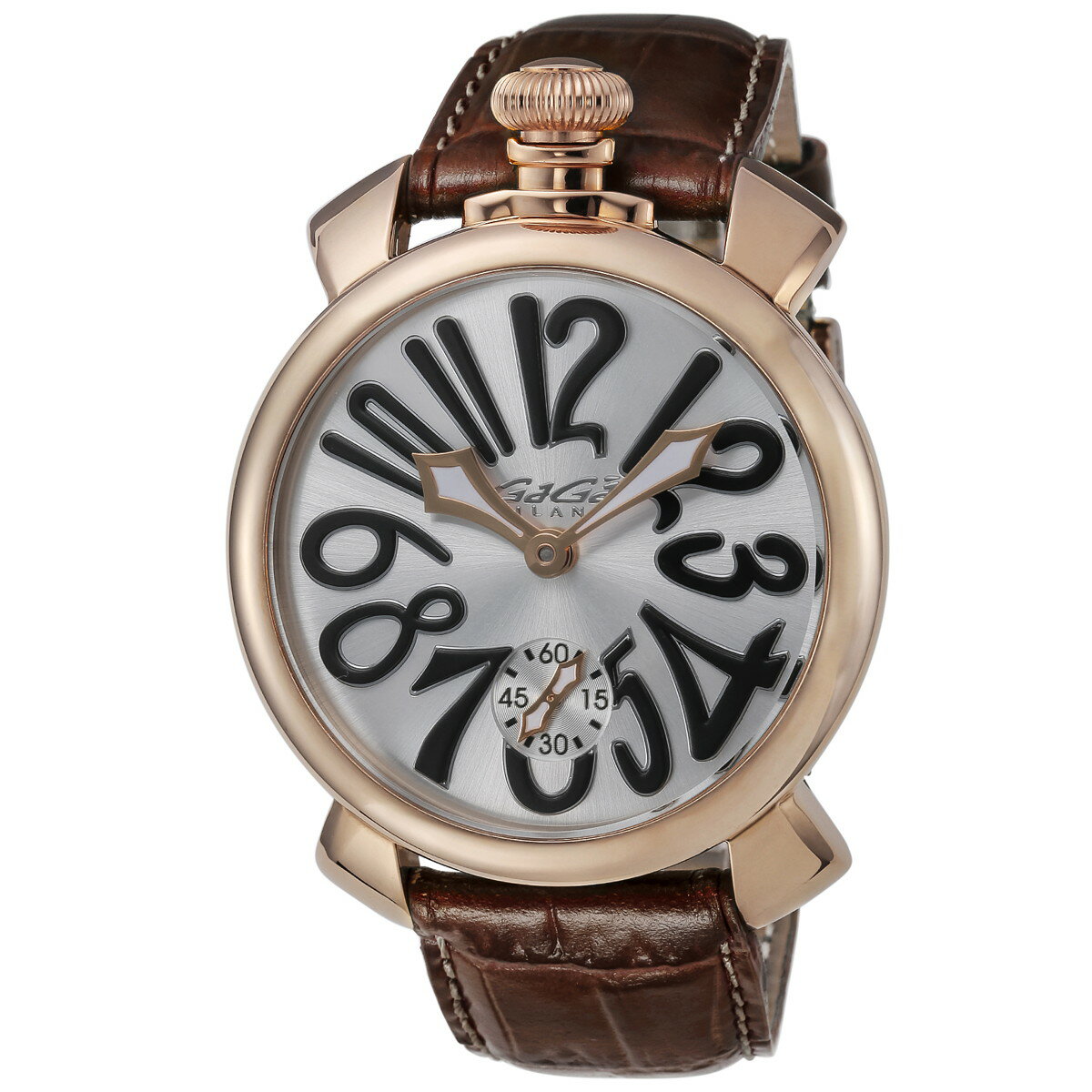 ガガ ミラノ 腕時計（メンズ） GaGa MILANO 腕時計 メンズ MANUALE48MM シルバー 5011.06S-BRW-NEW