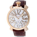 ガガ ミラノ 腕時計（メンズ） GaGa MILANO 腕時計 メンズ MANUALE48MM ホワイト 5011.08S-BRW