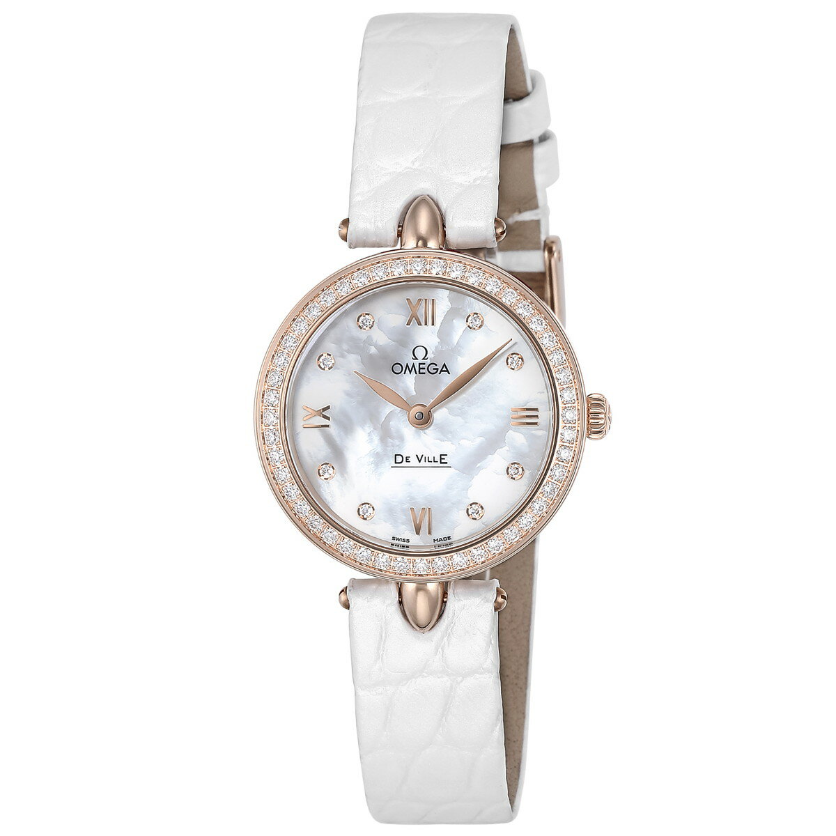 OMEGA 腕時計 レディース デ・ヴィルドユードロップ ホワイトパール 424.58.27.60.55.002