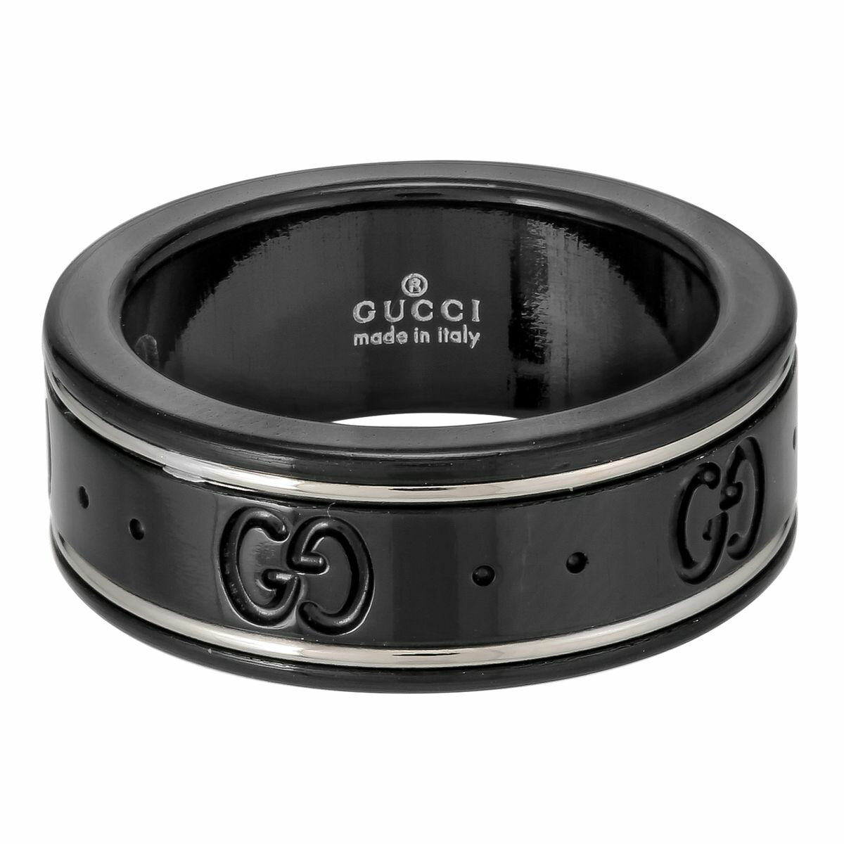 GUCCI グッチ ユニセックス リング ブラック 225985-I19A1