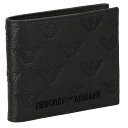 EMPORIO ARMANI(エンポリオ・アルマーニ) メンズ 二ツ折リ財布 ブラック YEM122-Y142V