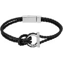 Ferragamo(フェラガモ) メンズ ブラック/シルバー ブレスレット 770141NE/PL