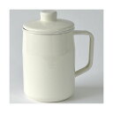 富士ホーロー Honey Ware ハニーウェア フィルトプラス オイルポット(活性炭カートリッジ付) 0.8L ホワイト OPF-0.8L.W