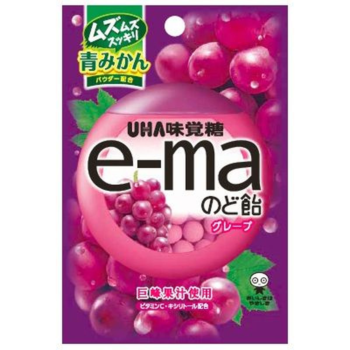 【10個入リ】UHAピピン e-maノド飴小袋グレープ 28g