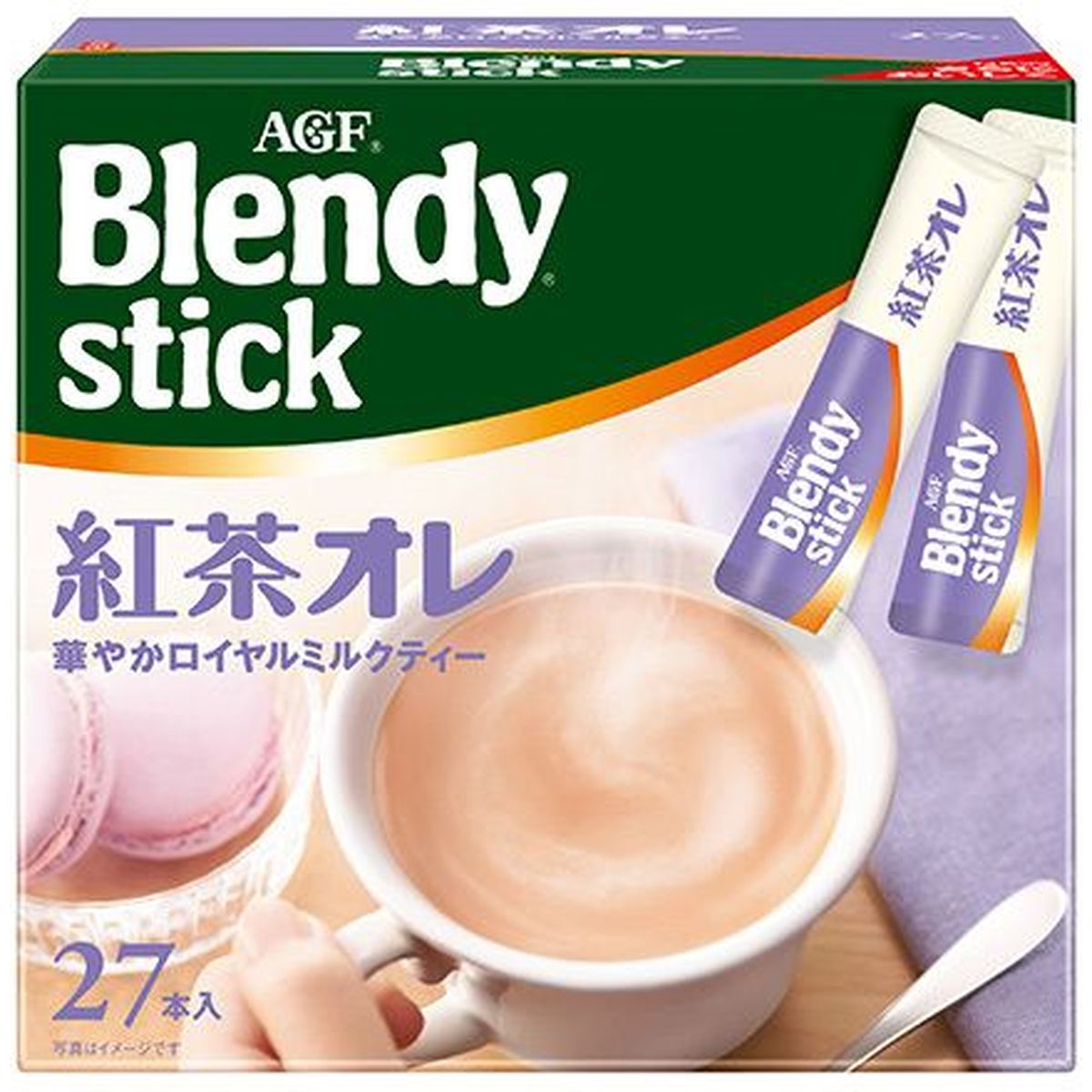 【商品の説明】スティック1本にお湯を注ぐだけでクリーミー＆スイートな味わいの嗜好飲料を楽しむことが出来るので忙しいときでも、サッとくつろぎ時間を楽しめる。賞味期限：25ヶ月茶葉 粉末ティー