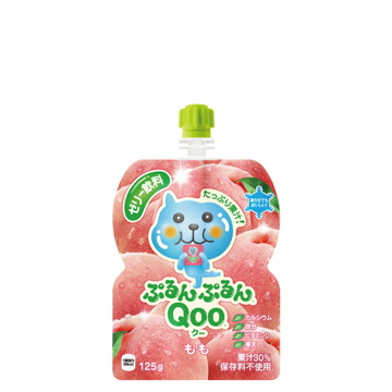 [送料無料]ミニッツメイド ぷるんぷるんQoo もも 125gパウチ 18本(6本×3箱) ケース売り まとめ買い