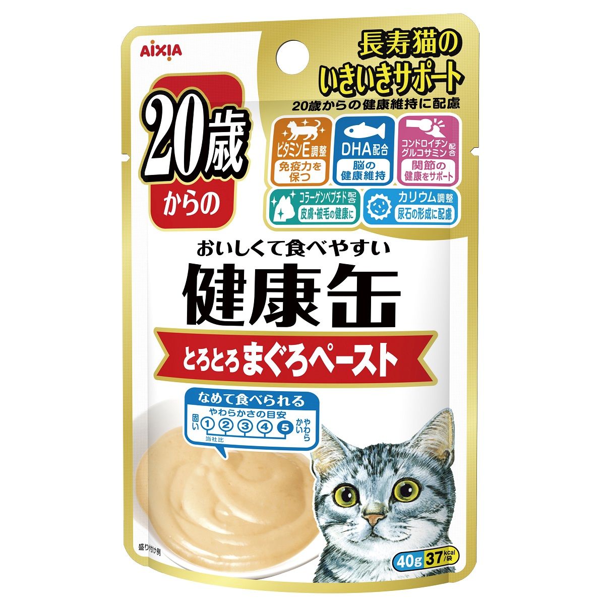 アイシア 20歳からの健康缶パウチとろとろまぐろペースト40g 48