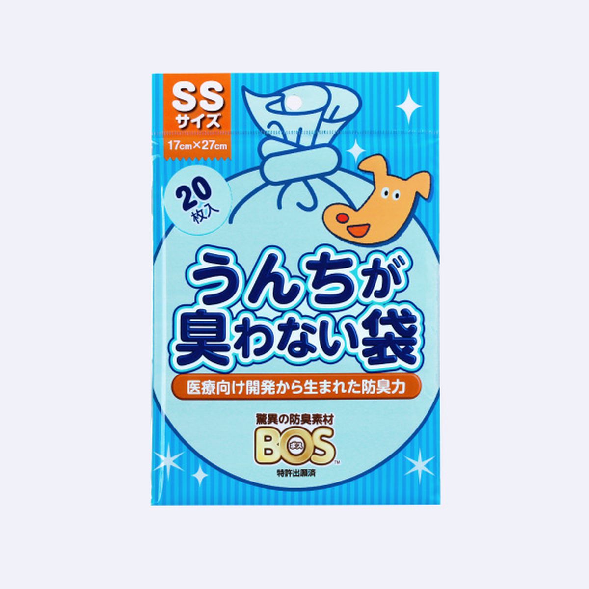 クリロン化成 うんちが臭わない袋BOSペット用SSサイズ20枚入り×120