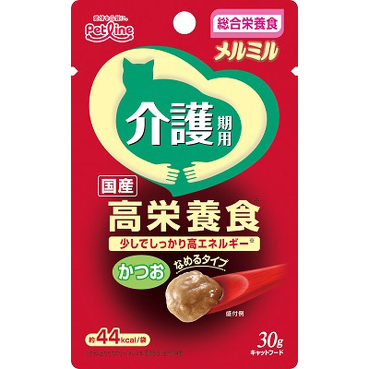 ペットライン キャネット メルミル 介護期用 かつお30g×48袋