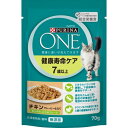 【商品の説明】ピュリナワンから総合栄養食パウチが登場。7歳以上の猫の健康に配慮し下部尿路や心臓の健康維持サポート。総合栄養食パウチで水分摂取と健康寿命ケア原材料：チキン、小麦たんぱく、ラム、フィッシュ、ビーフ、セルロース、鶏脂、ミネラル類（カルシウム、リン、カリウム、ナトリウム、クロライド、マグネシウム、鉄、銅、マンガン、亜鉛、ヨウ素）、ビタミン類（A、D、E、K、B1、B2、パントテン酸、ナイアシン、B6、葉酸、ビオチン、B12、コリン）、アミノ酸類（タウリン）、増粘多糖類（キサンタンガム）、カラメル色素賞味日数：720※賞味期限が残り3ヶ月以上の商品を発送しております。　予めご了承ください。キャットフード