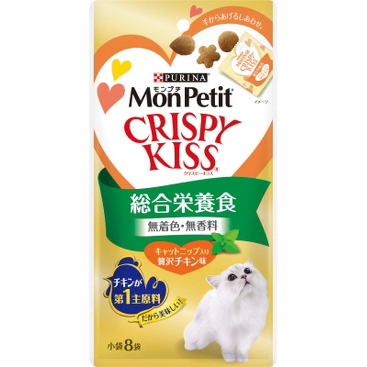 ネスレ日本 モンプチ クリスピーキッス 総合栄養食 キャットニップ入り贅沢チキン味24g×30袋