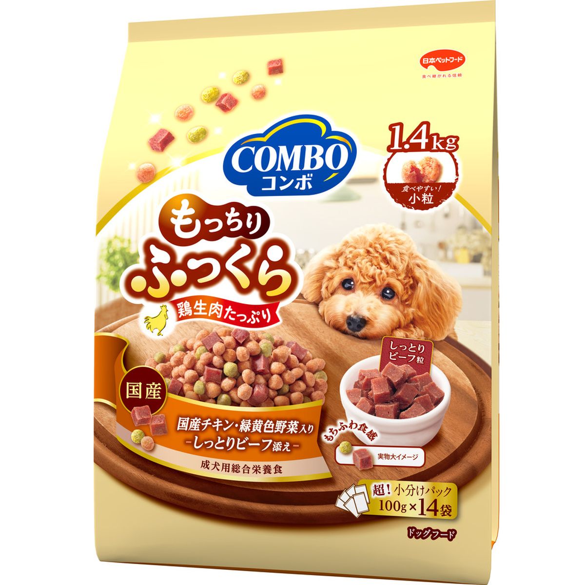 コンボ ドッグ モッチリフックラ 国産チキン・シットリビーフ添エ 1.4kg×6