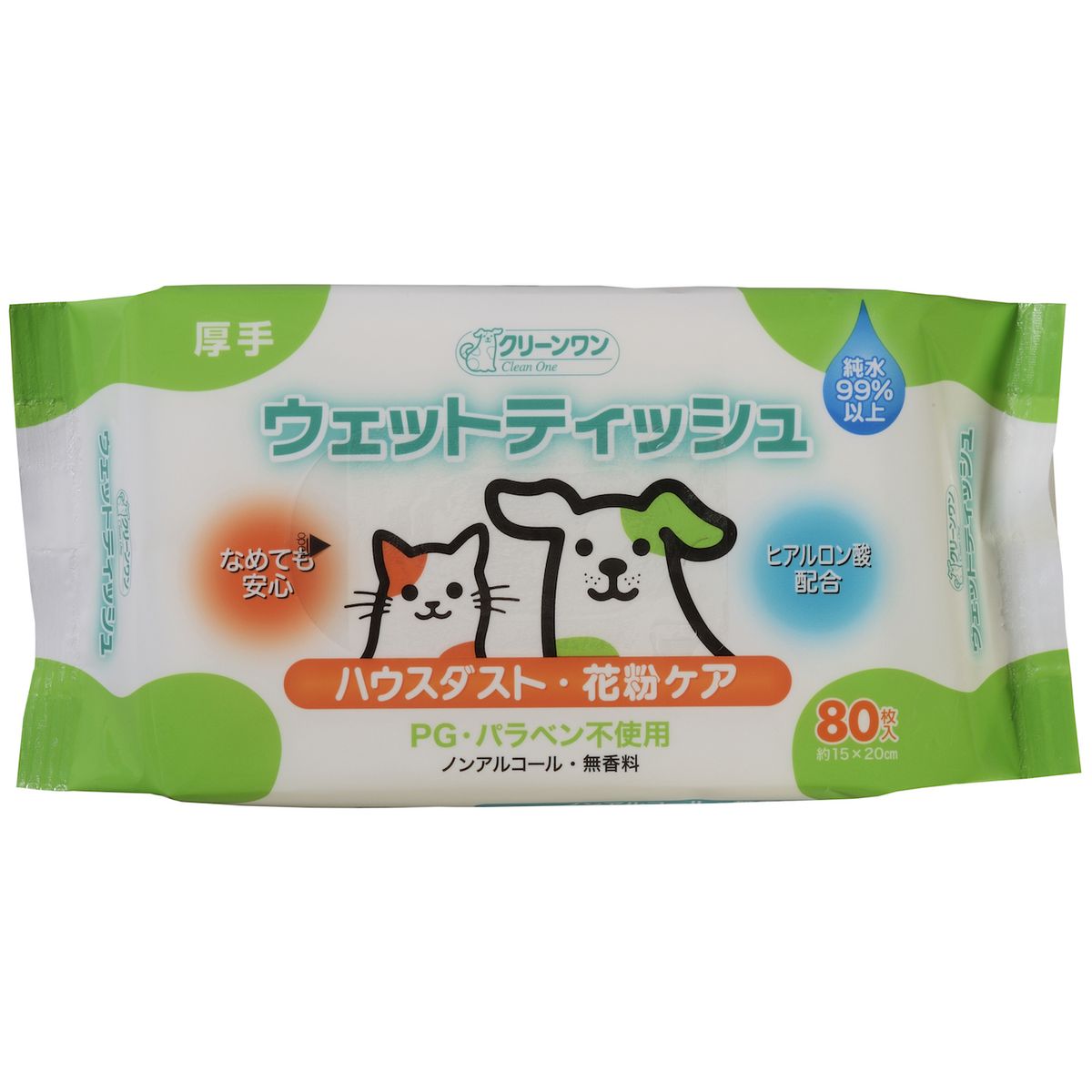 クリーンワンウェットティッシュ花粉ガード レギュラー 80枚×36