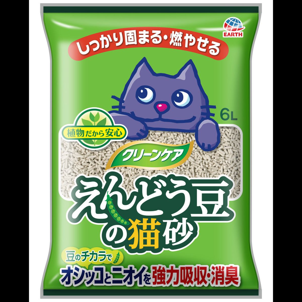 クリーンケア エンドウ豆ノ猫砂 6L×5