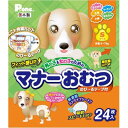 【商品の説明】新機能『ウエスト伸縮バンドとのびーるテープ』『新波型ストライプシート』で安心快適に使える紙おむつです　『マナーおむつ』はマーキング・生理・おもらしなど、おでかけや人前でのマナー対策にピッタリです。 原材料：表面材：ポリエチレン、ポリエステル系不織布、吸収材：綿状パルプ。吸収紙、高分子収水材、防水材：ポリエチレンフィルム、止着材：面ファスナー、伸縮材：ポリオレフィン系エラストマー、結合材：ホットメルト1：内側の立体ギャザーをしっかりと立たせてください。ピンク色のテープを背中側にし、しっぽ穴の切り込み部分を空け、しっぽを通します。2：ウエスト調節テープをはずし、背中側にまわして、ピンク色のテープのラインを目安にテープをつけます。3：紙おむつがからだに優しくフィットするように、のびーるテープで位置を調節します。 ○用途以外には使用しないでください。○紙おむつをハサミ等で切らないでください。汚れやモレの原因となります。○使い捨てのペット用紙おむつですので、洗濯しないでください。○汚れた紙おむつは、早めに取りかえて下さい。○愛犬が、紙おむつをかんだり、ひっかいたりして、破らないようにご注意ください。○紙おむつは食べられませんのでご注意ください。万が一食べてしまった場合は、早急に獣医師にご相談ください。○愛犬が、空き袋を破ったり、おもちゃにして遊ばないようにしてください。○高温多湿を避け、直射日光の当たらない場所に保管してください。○お子様や愛犬の手の届かないところに保管してください。 使用後の処理○紙おむつに付着したウンチは必ず取り除いて、トイレに処理してください。○汚れた部分を内側にして小さく丸め、不衛生にならにように処理してください。○紙おむつはトイレに捨てないでください。○外出時に使った紙おむつは必ず持ち帰り、ご家庭で処理してください。○処理の方法はお住まいの地域のルールに従ってください。トイレ 衛生用品