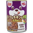 ビックリ 犬缶ビーフ&チキン&野菜 13歳以上 400g×24