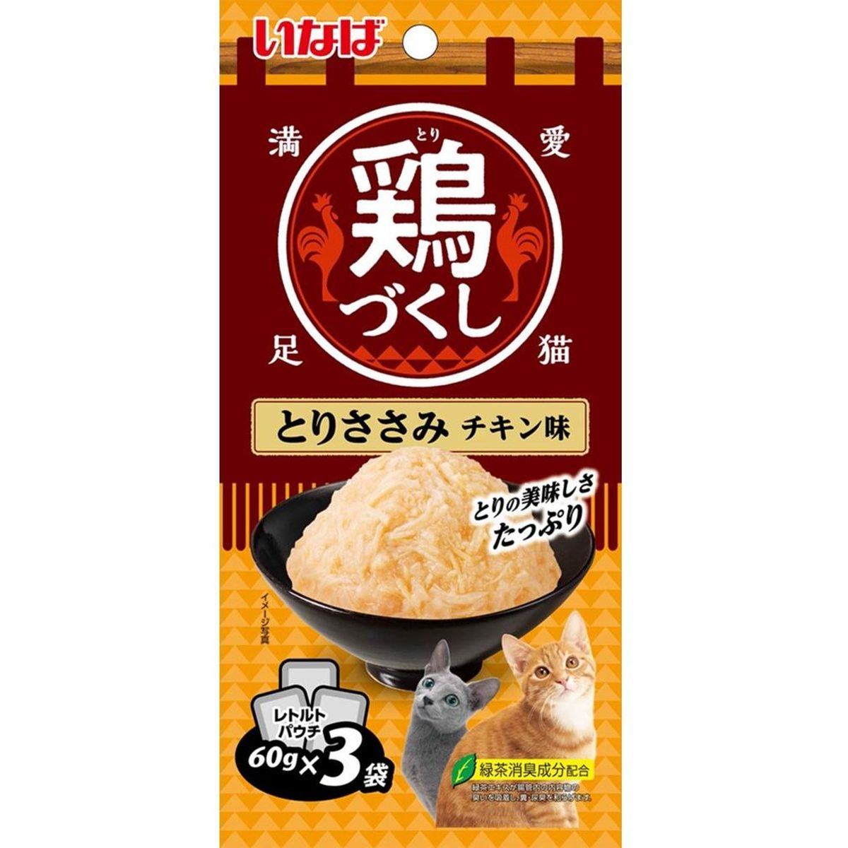 いなばペットフード 鶏づくし とりささみ チキン味 60g×3袋×24