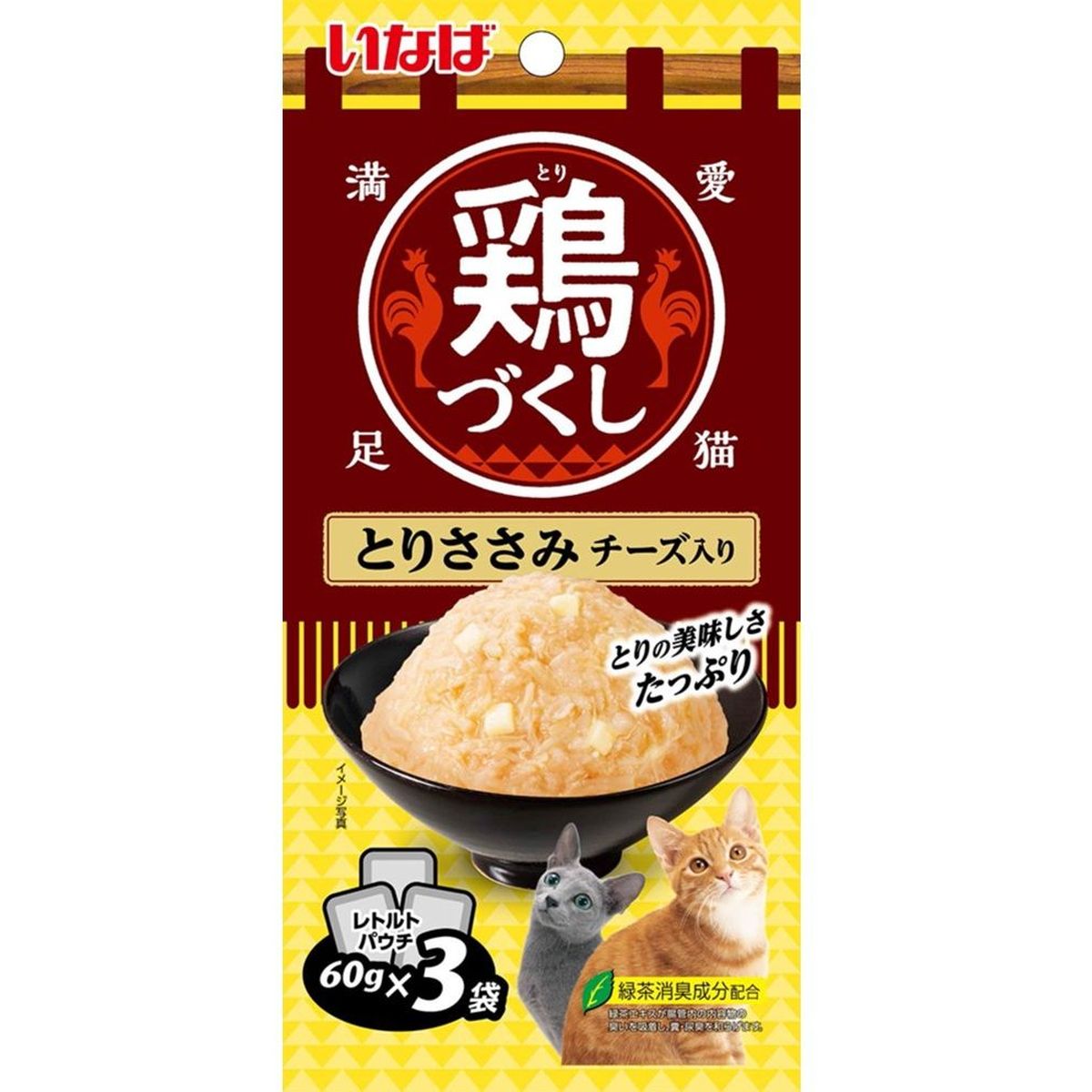 いなばペットフード 鶏づくし とりささみ チーズ入り 60g×3袋×24