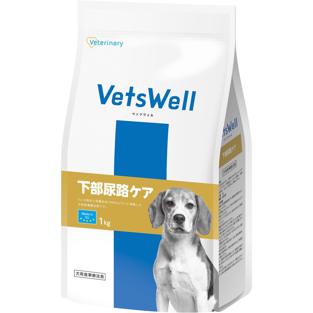 マルカン VetsWell ベッツウェル 犬用食事療法食 下部尿路ケア 1kg×6