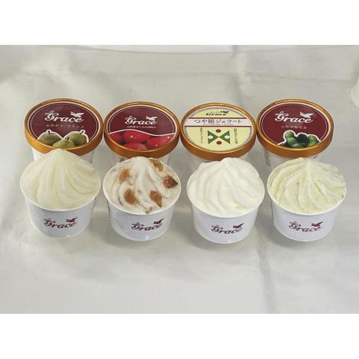 ビックエフ商会 【冷凍】山形県産ジェラート8個セット　(さくらんぼ・つや姫・ずんだ・ラ・フランス　各2個)のサムネイル