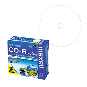 maxell データ用CD-R 48x 700MB 1枚ずつPケース入10P CDR700S.WP.S1P10S