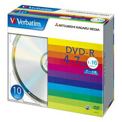 Verbatim DVD-R 4.7GB f[^p 16X 10X Vo[ DHR47J10V1